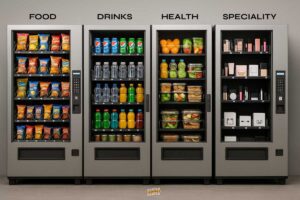 Heavy duty snack vending machine for high traffic locations